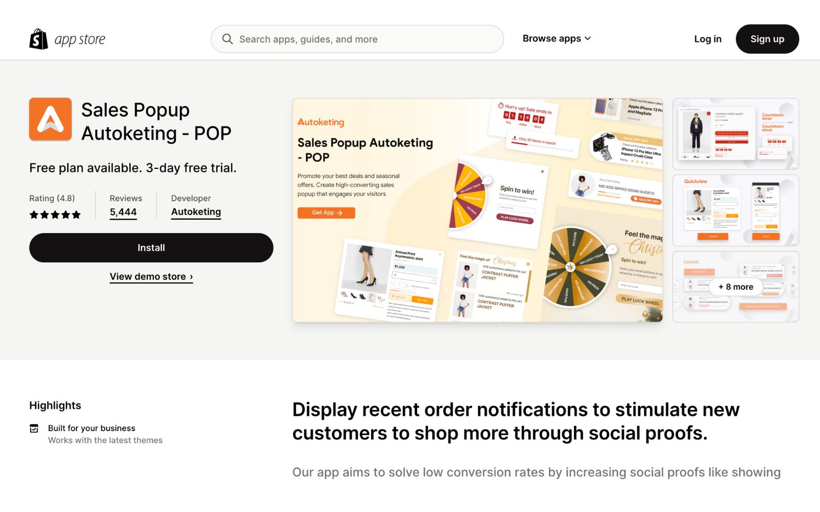 Sales Popup Autoketing ‑ POP